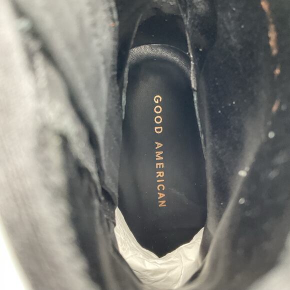 NEW Good American Women’s Ankle Shine Neoprene Booties Black Size 9.5 - Picture 5 of 10